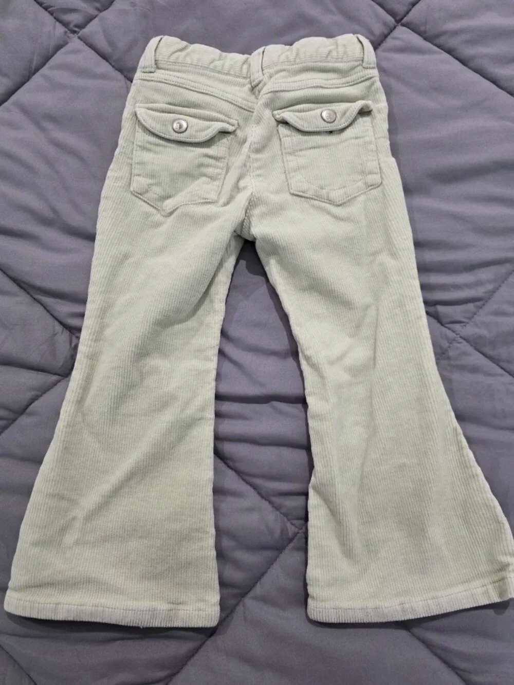 Vintage Gymboree Size 3 Mint Green Retro Flare Adjustable Waist Corduroy Pants